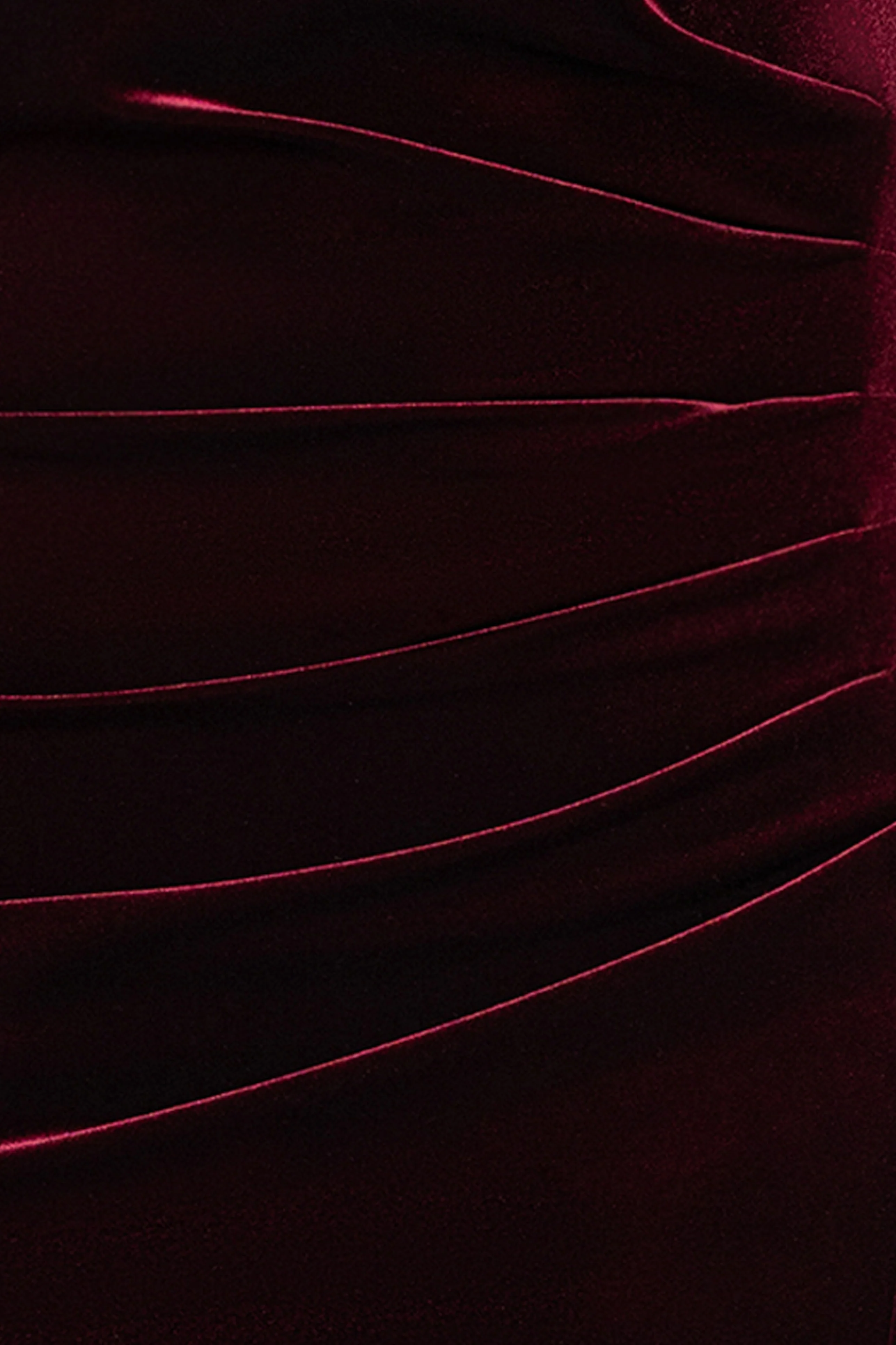 Plus "Katrina" Velvet Asymmetrical Neckline Cap Sleeve Floor Length Dress - Image 5