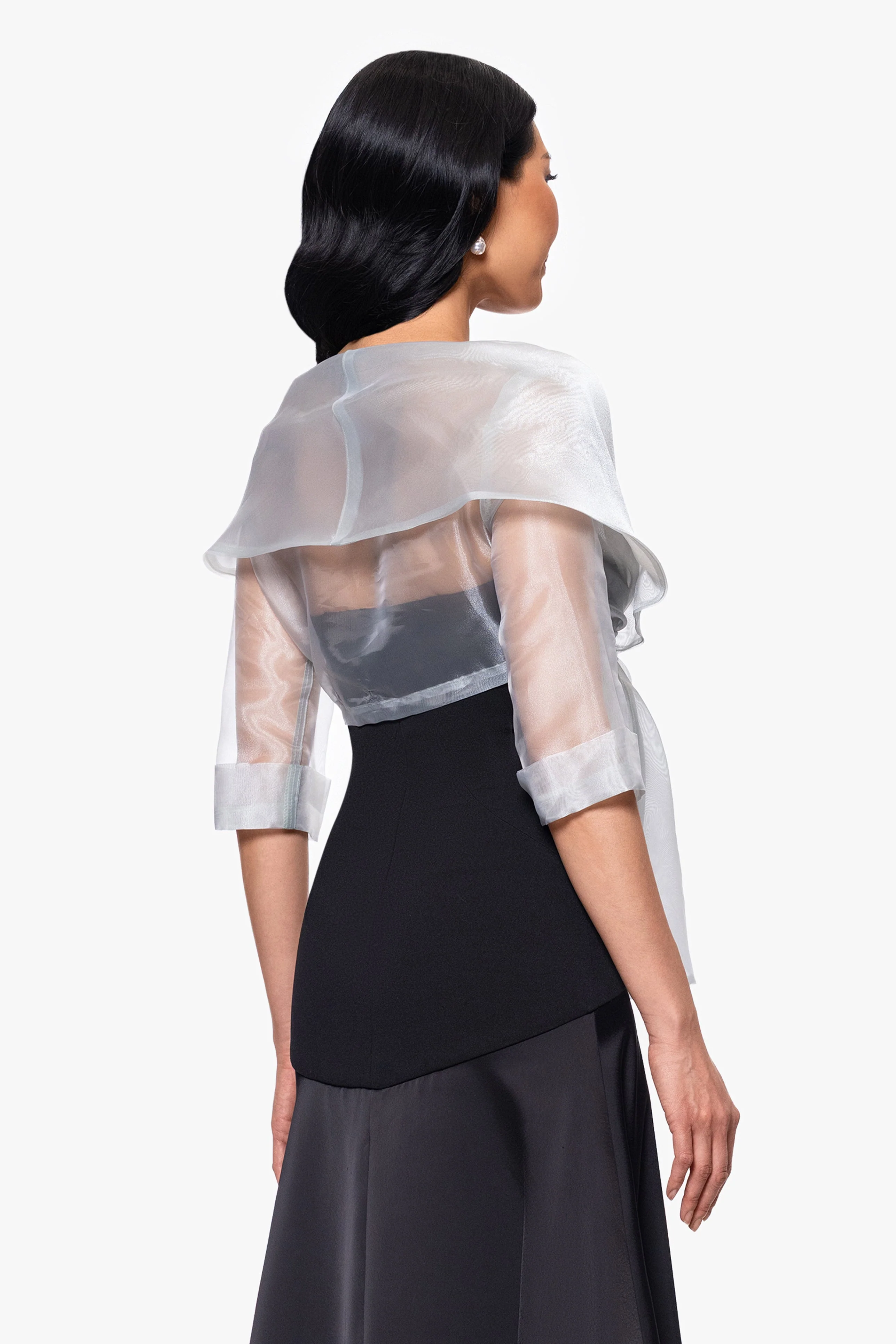 "Agnes" Organza 3/4 Sleeve Shawl Wrap - Image 15