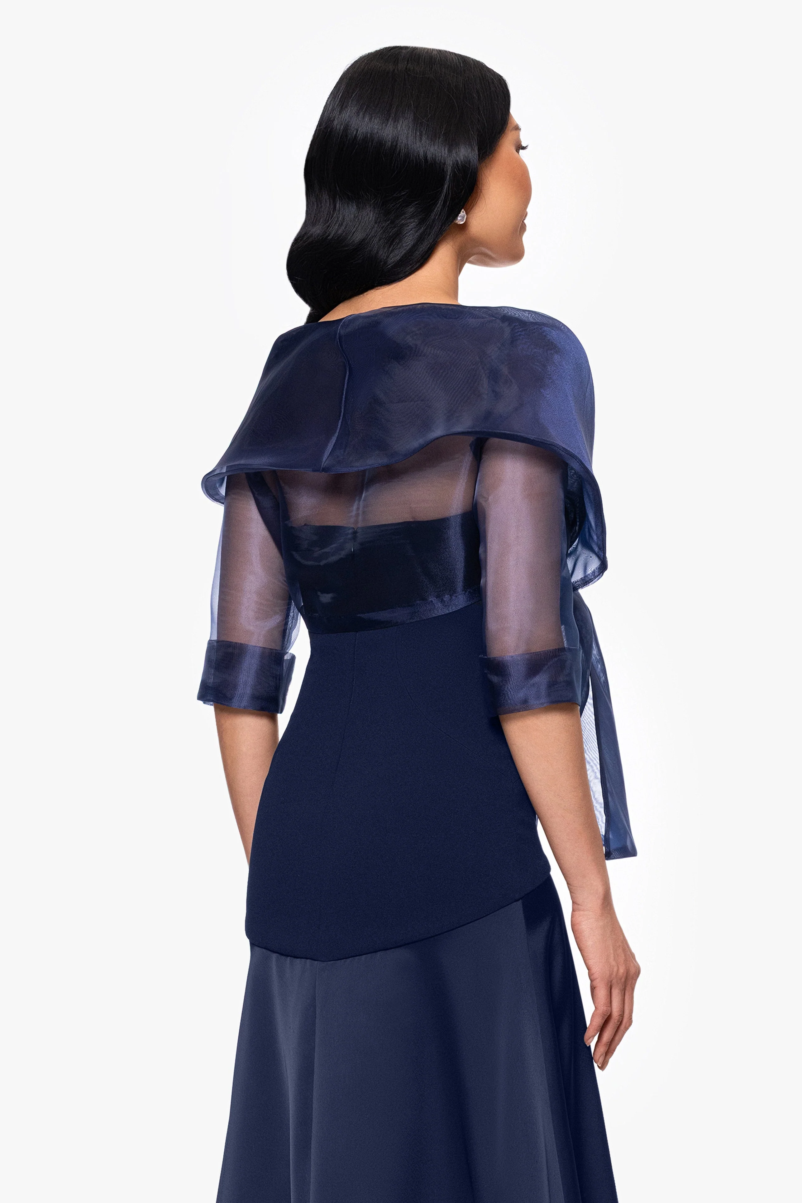 "Agnes" Organza 3/4 Sleeve Shawl Wrap - Image 7