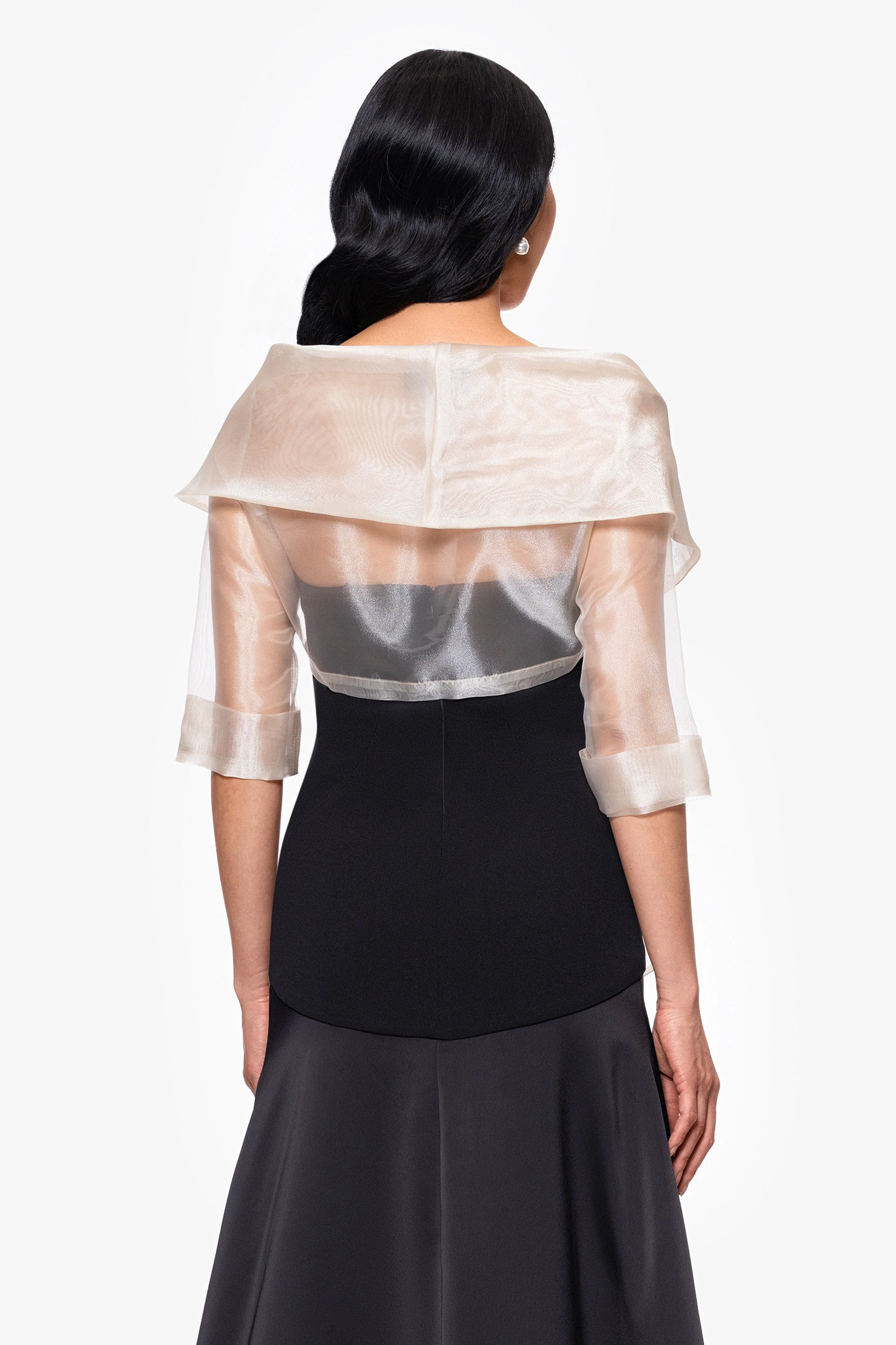 "Agnes" Organza 3/4 Sleeve Shawl Wrap - Image 23