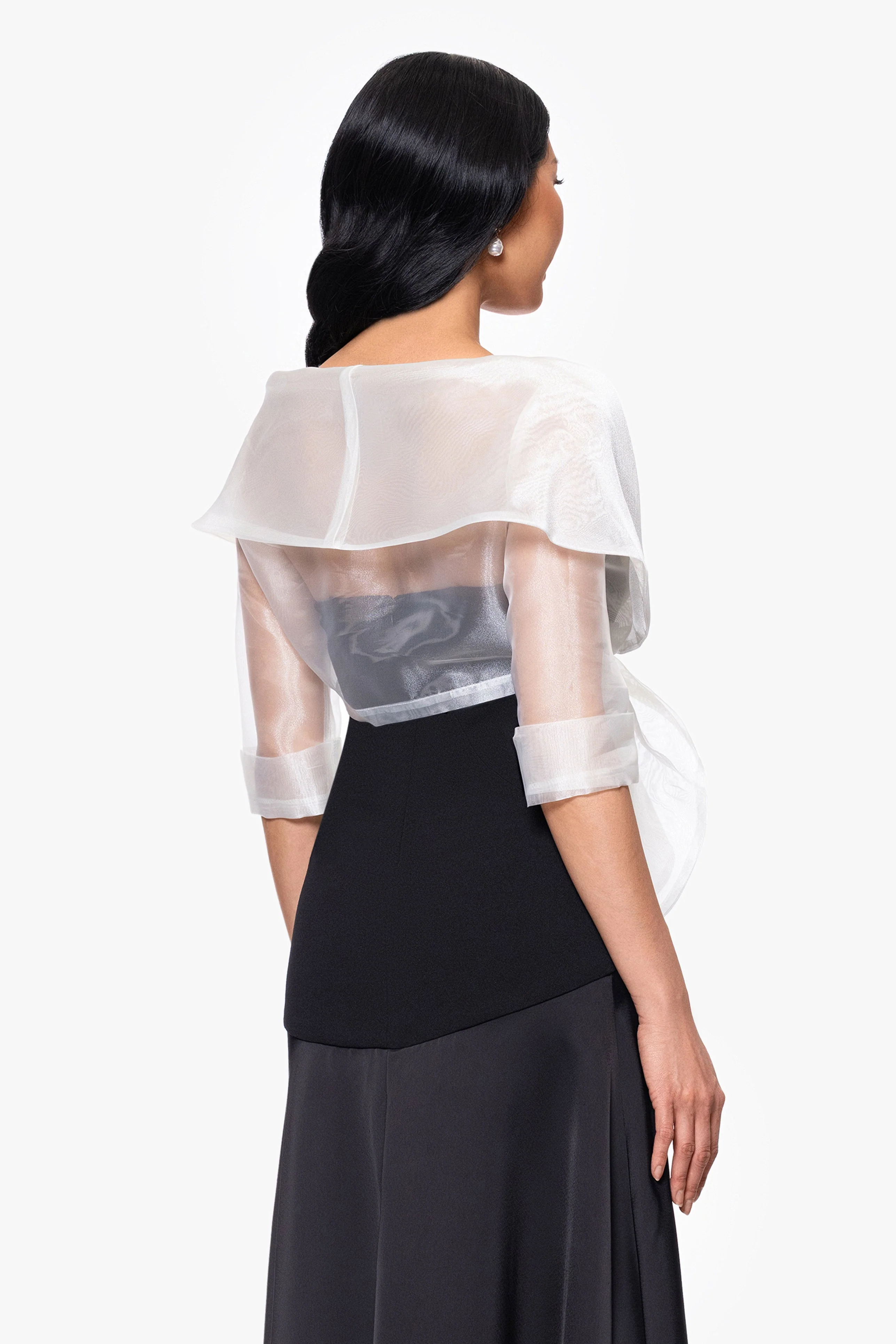 "Agnes" Organza 3/4 Sleeve Shawl Wrap - Image 23