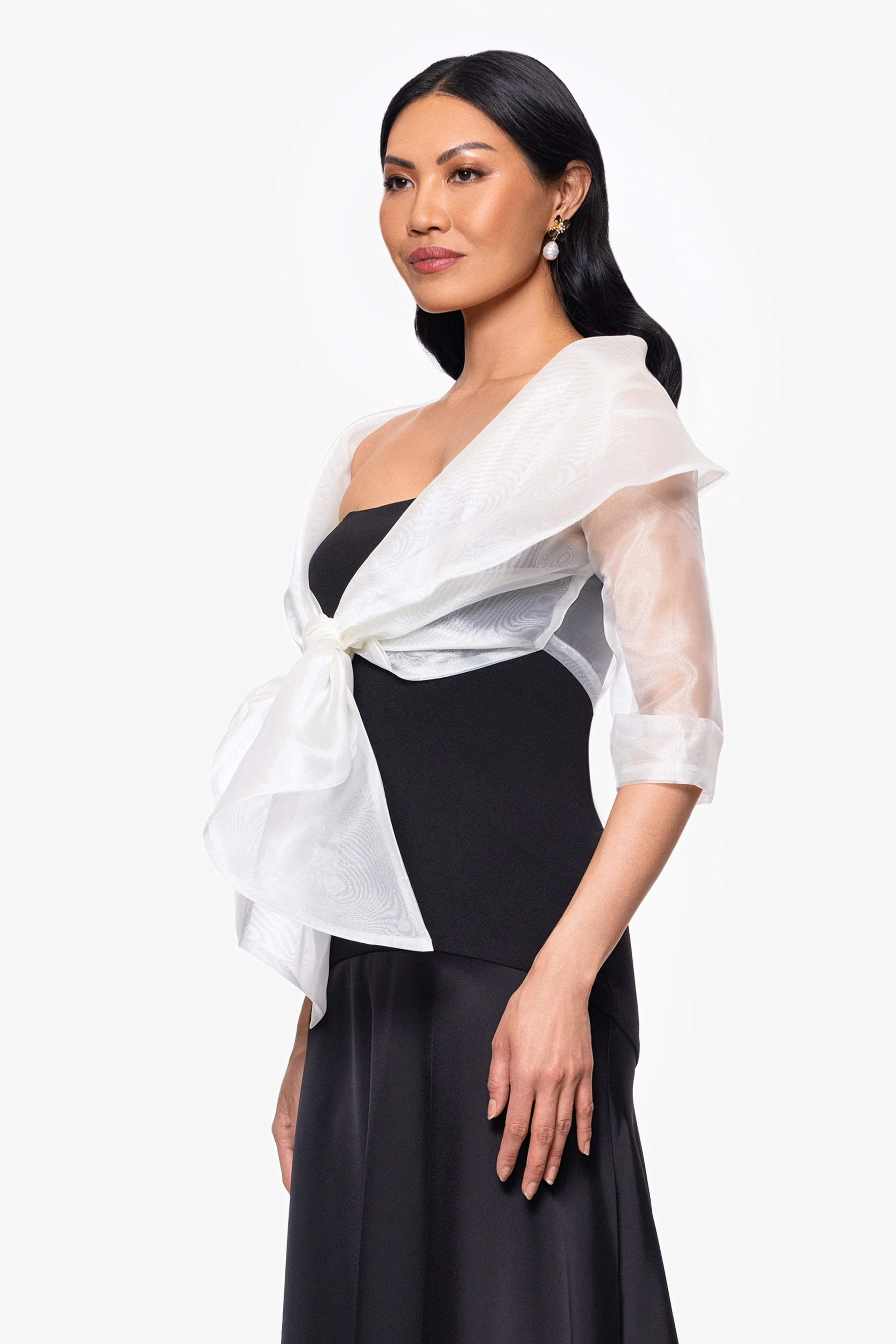 "Agnes" Organza 3/4 Sleeve Shawl Wrap - Image 24