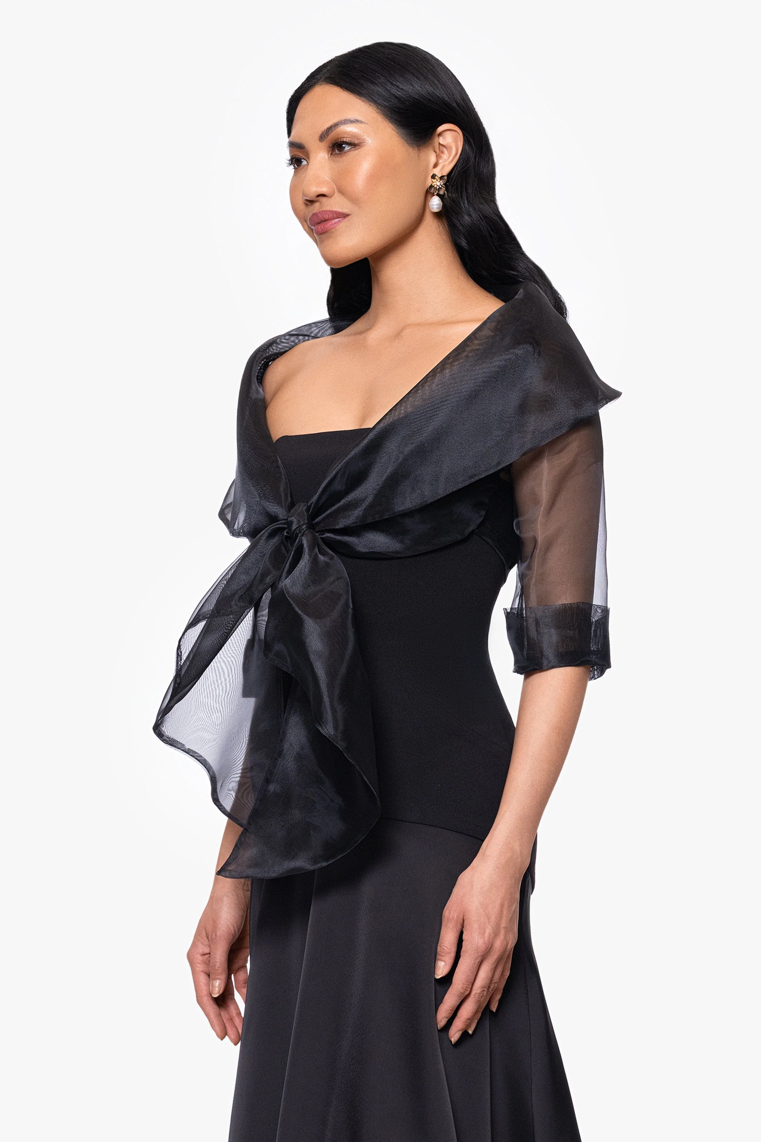 "Agnes" Organza 3/4 Sleeve Shawl Wrap - Image 19