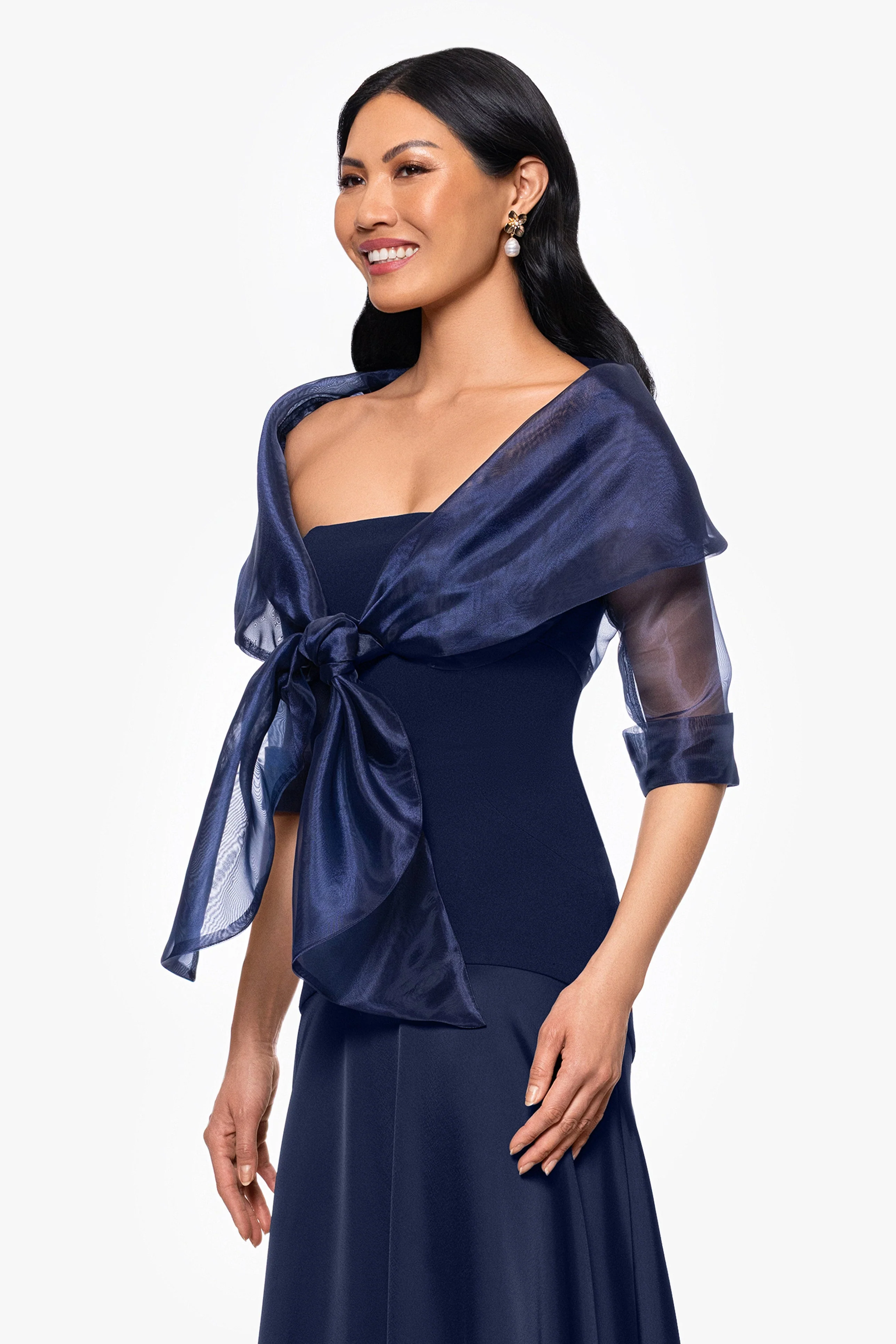 "Agnes" Organza 3/4 Sleeve Shawl Wrap - Image 24