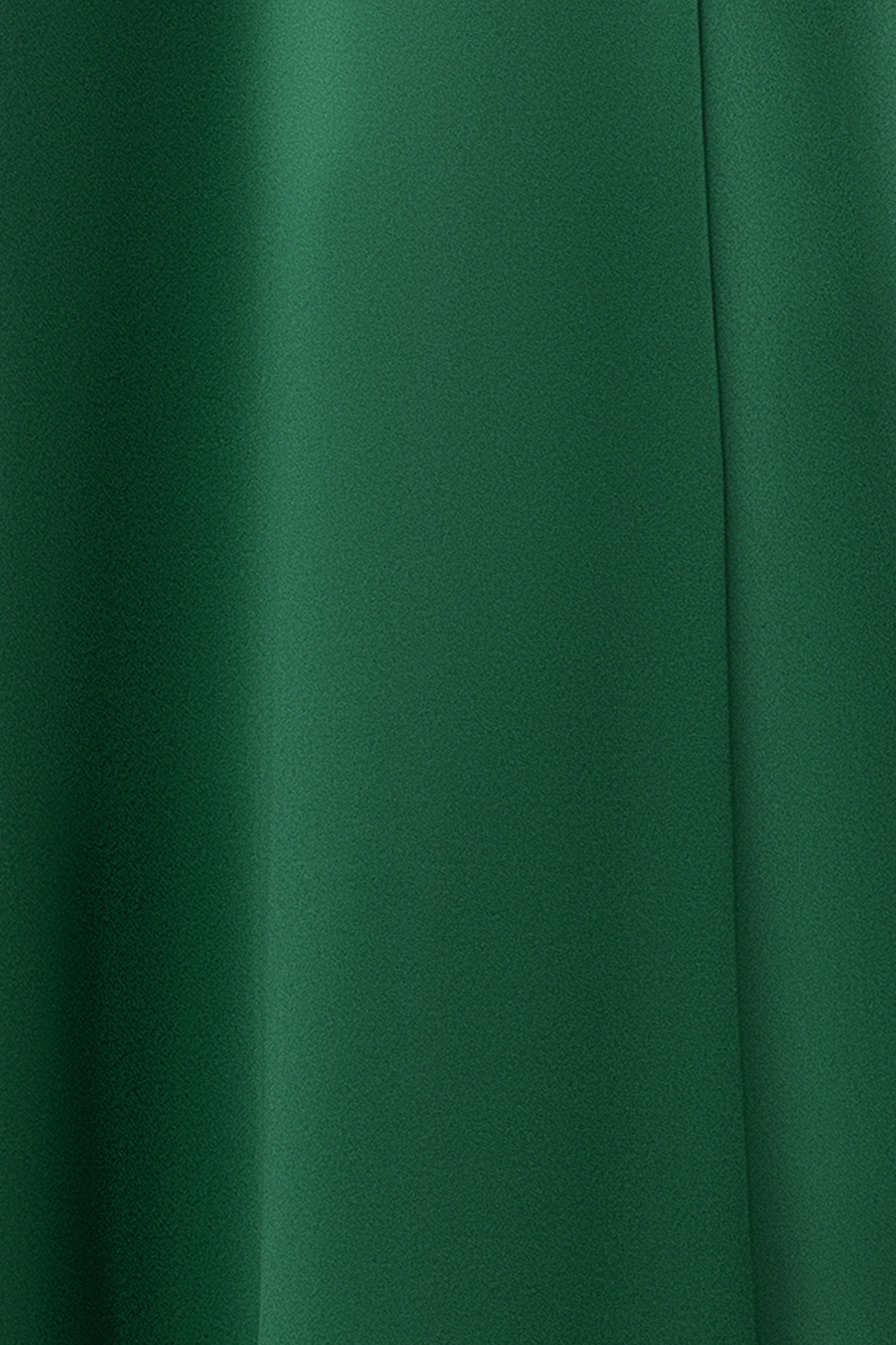 "Aria" Off the Shoulder Long Satin Front Slit Dress - Image 5