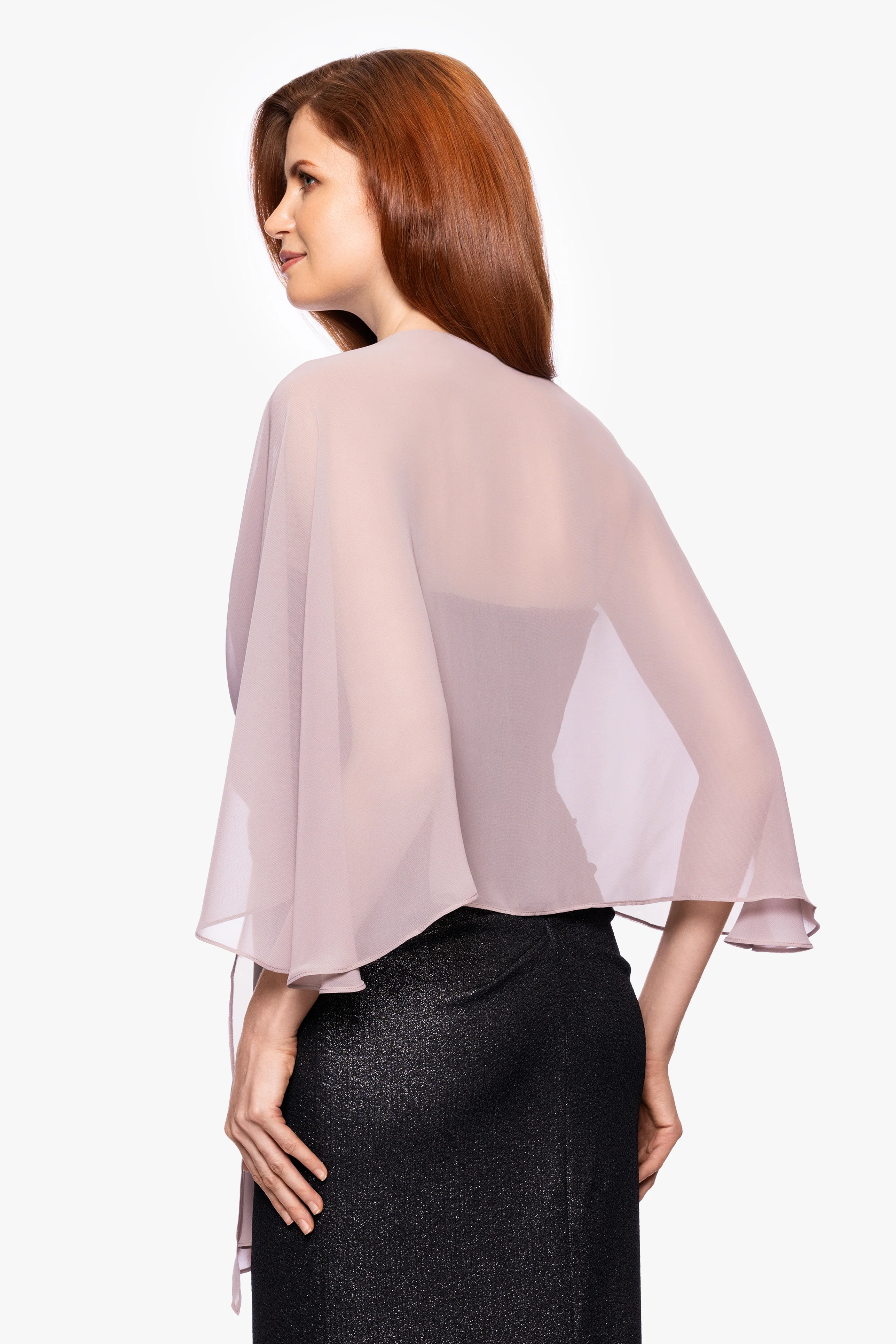 "Bernadette" Chiffon Shawl Wrap - Image 17