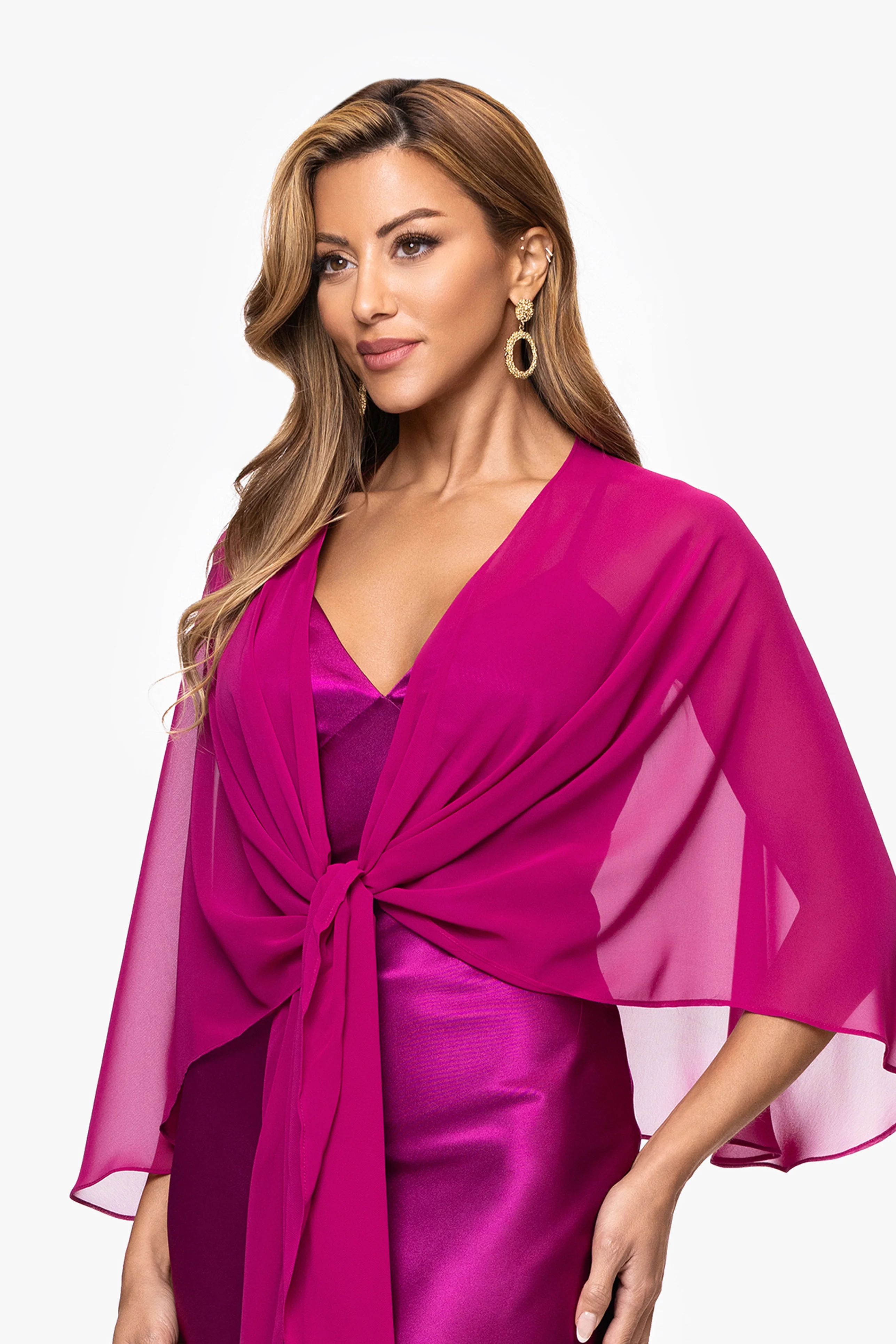 "Bernadette" Chiffon Shawl Wrap - Image 26