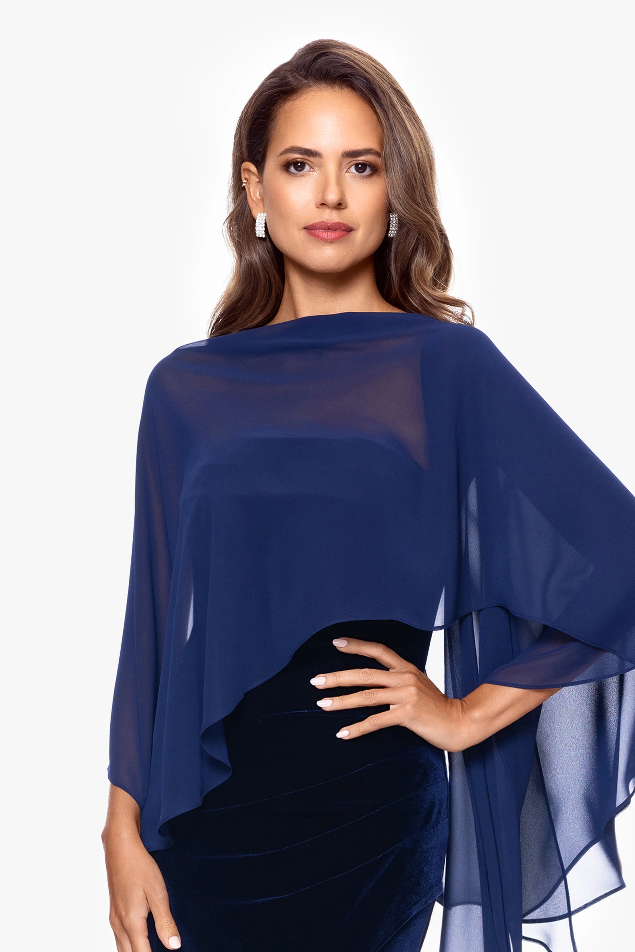 "Bernadette" Chiffon Shawl Wrap - Image 9