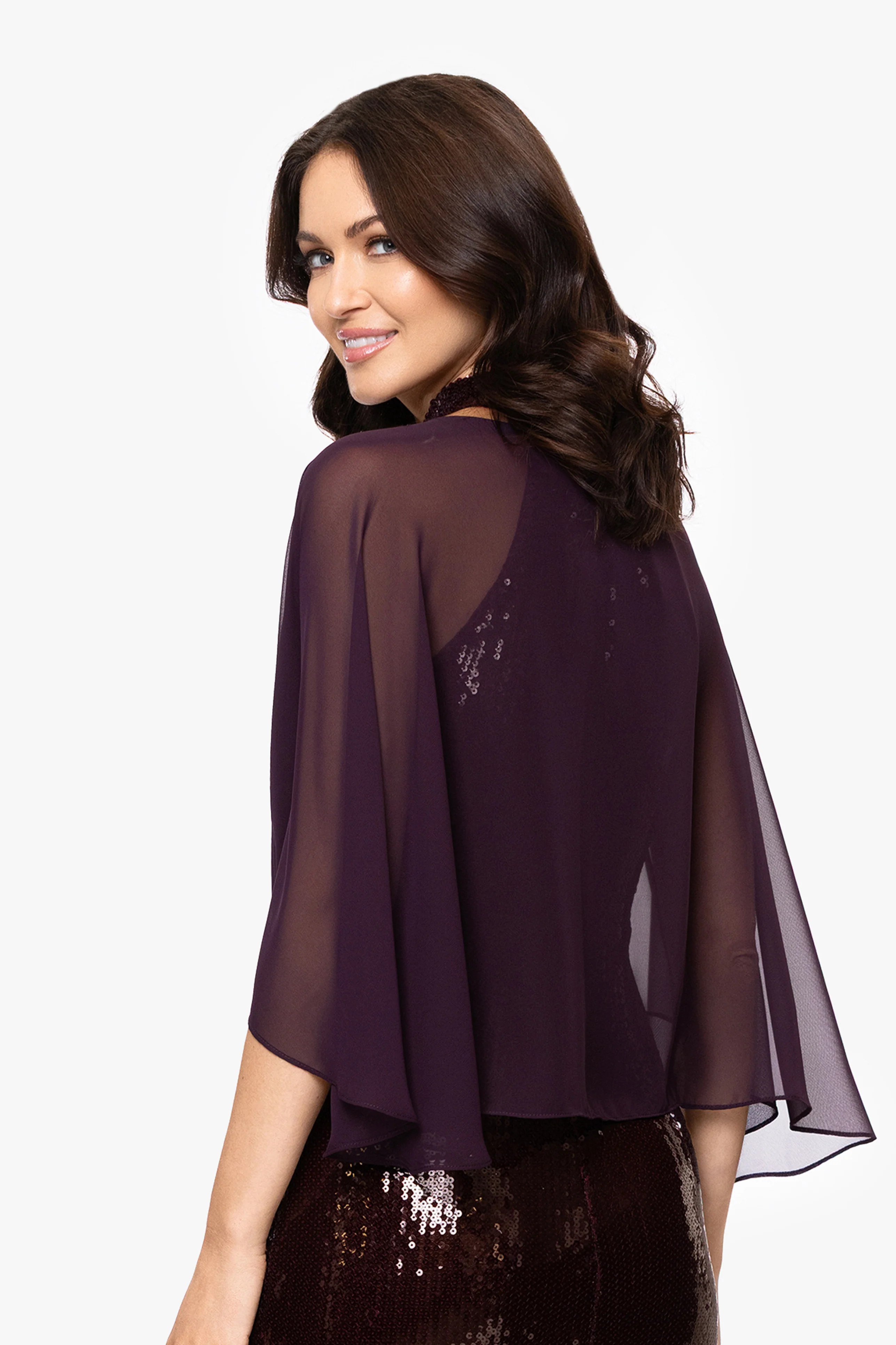 "Bernadette" Chiffon Shawl Wrap - Image 33