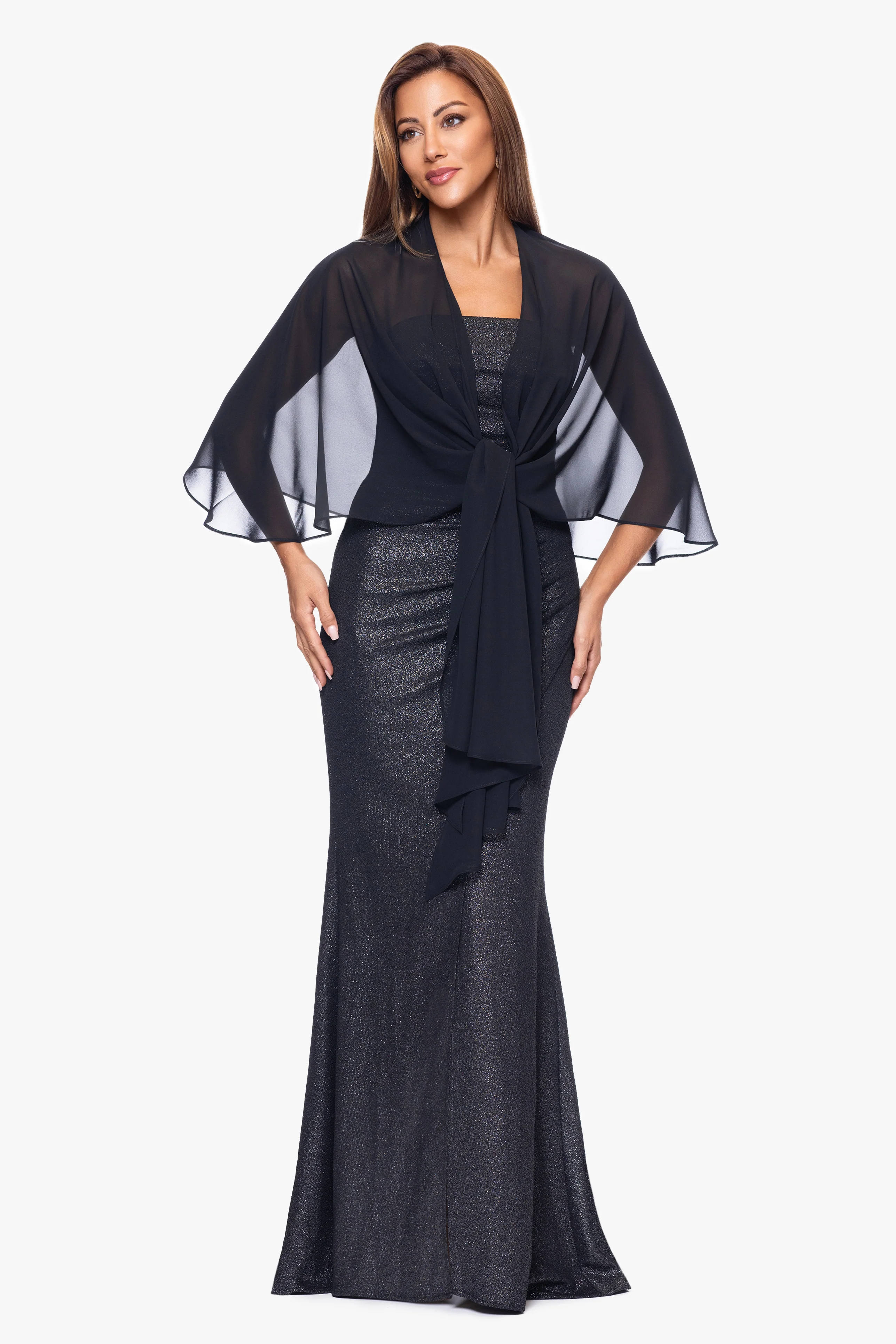 "Bernadette" Chiffon Shawl Wrap - Image 4