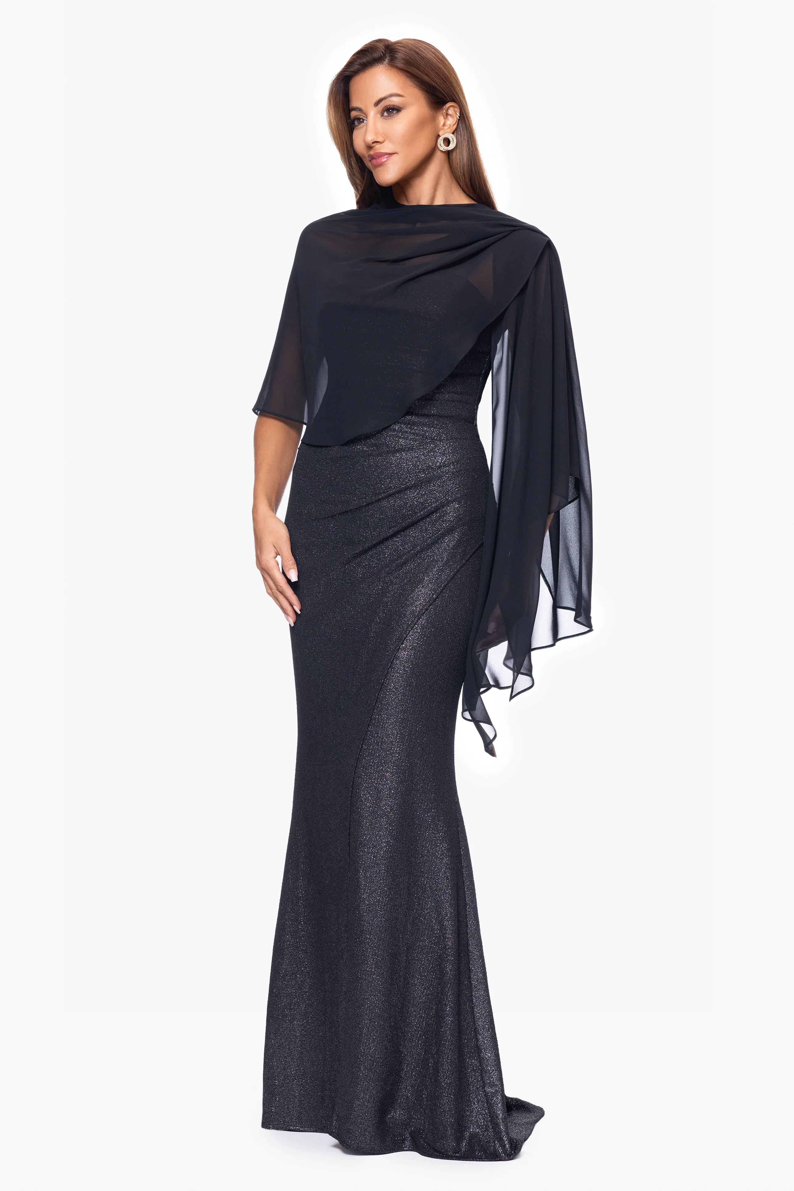 "Bernadette" Chiffon Shawl Wrap - Image 8