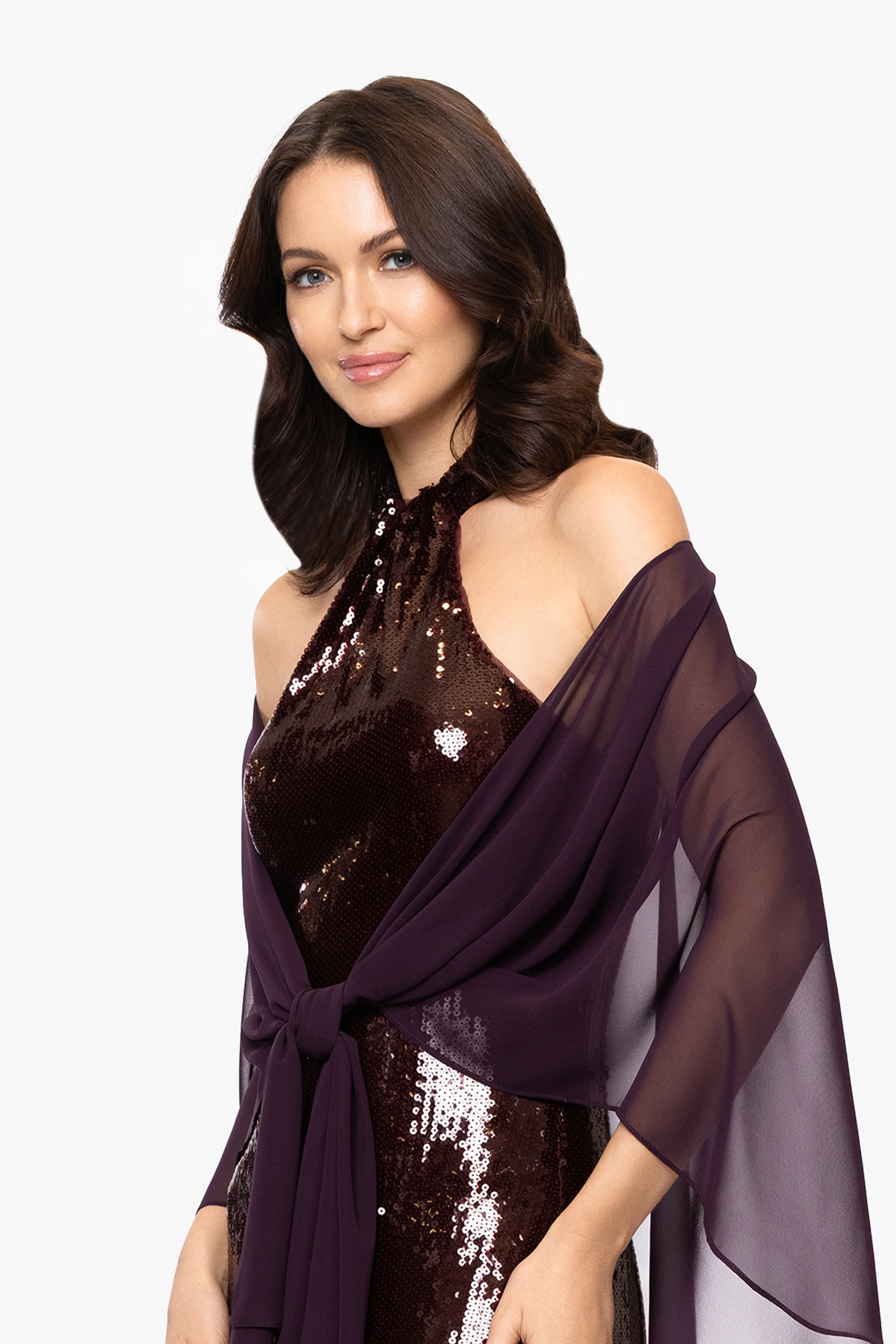 "Bernadette" Chiffon Shawl Wrap - Image 34