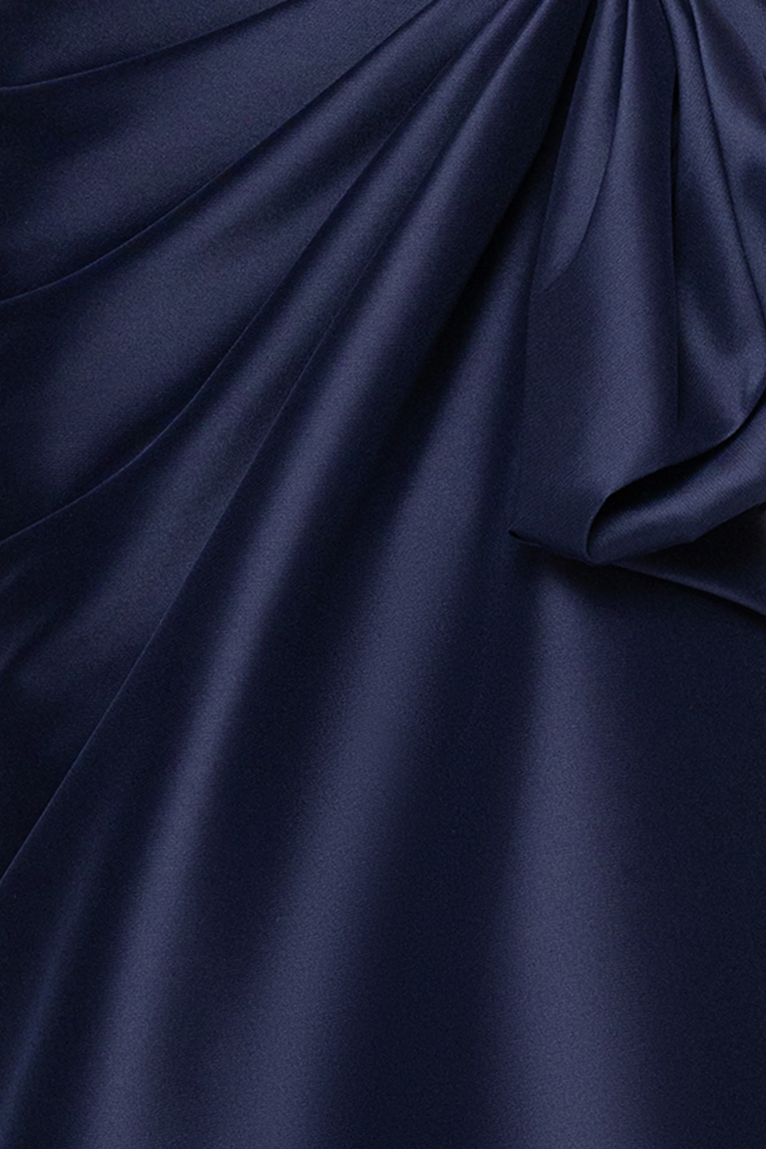 "Diana" Mikado Strapless Rouched Floor Length Dress - Image 11