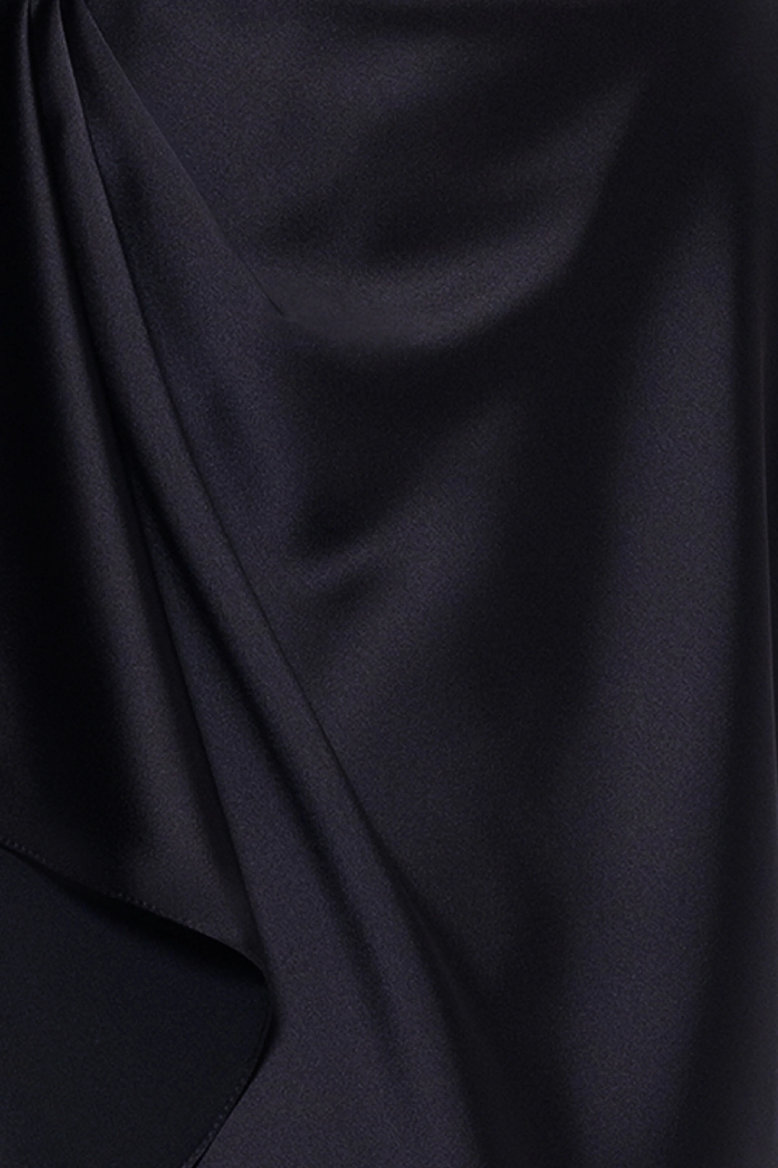 "Emery" Long Satin Long Sleeve Collared Dress - Image 8