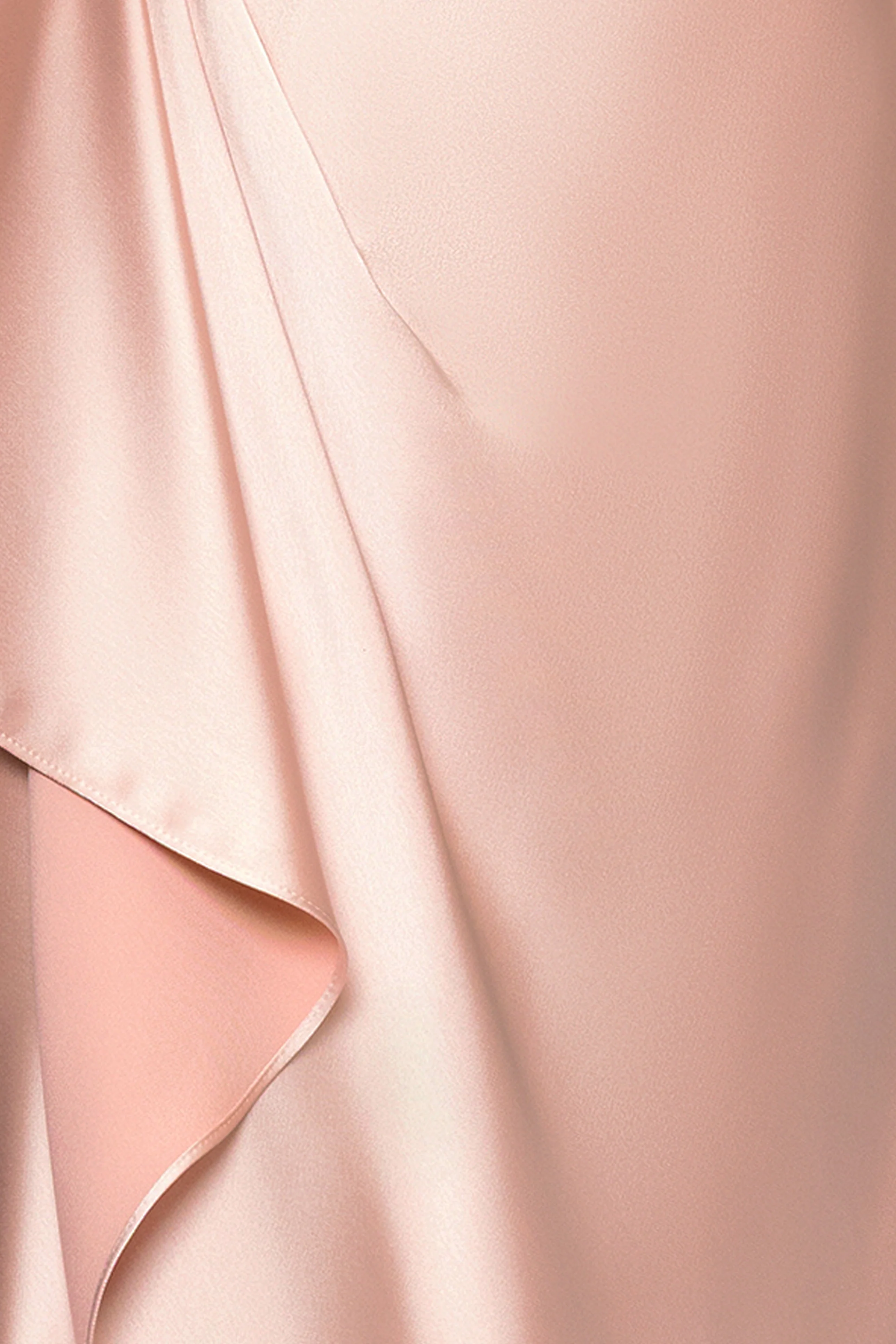 "Emery" Long Satin Long Sleeve Collared Dress - Image 27