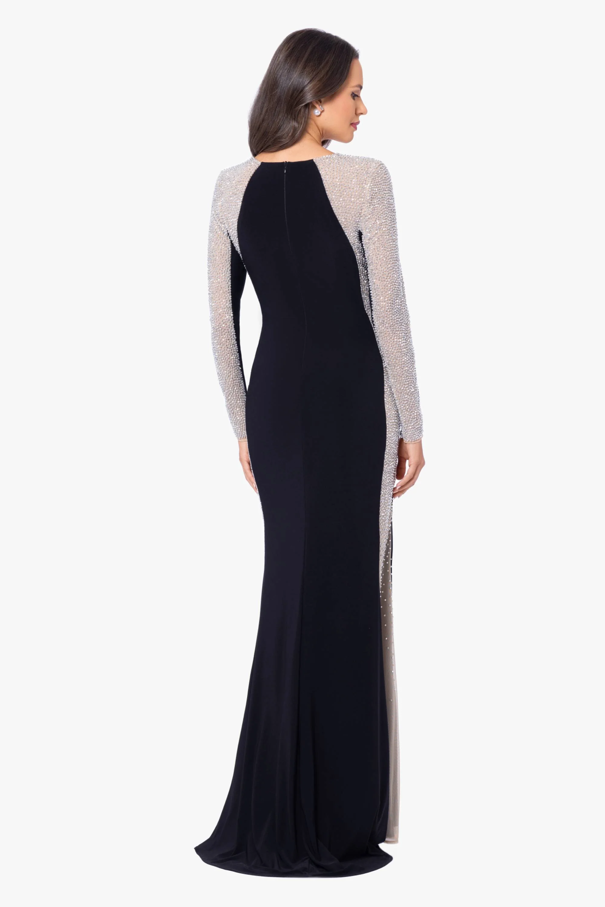 "Jillian" Long Sleeve Caviar Dress - Image 3