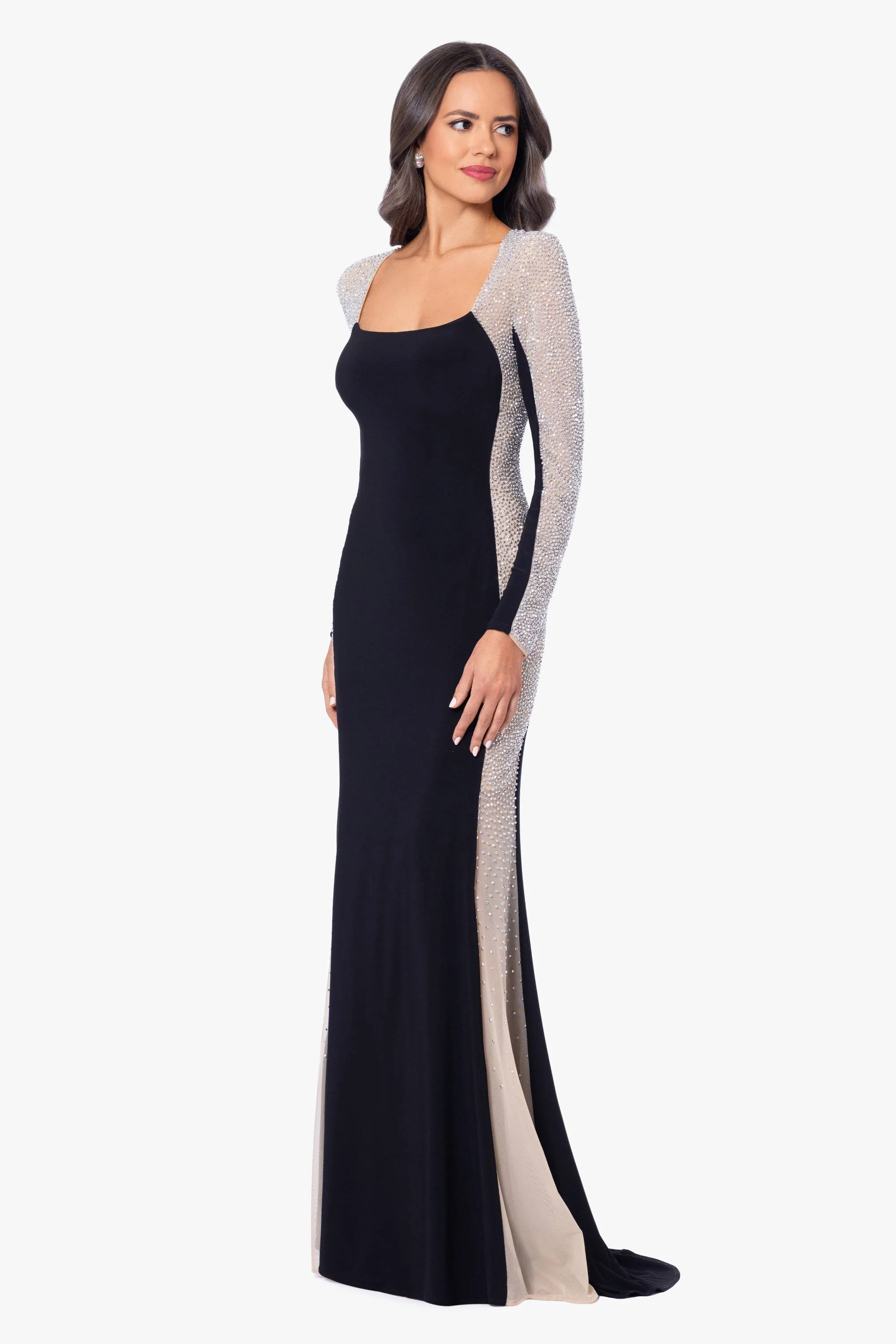 "Jillian" Long Sleeve Caviar Dress - Image 4