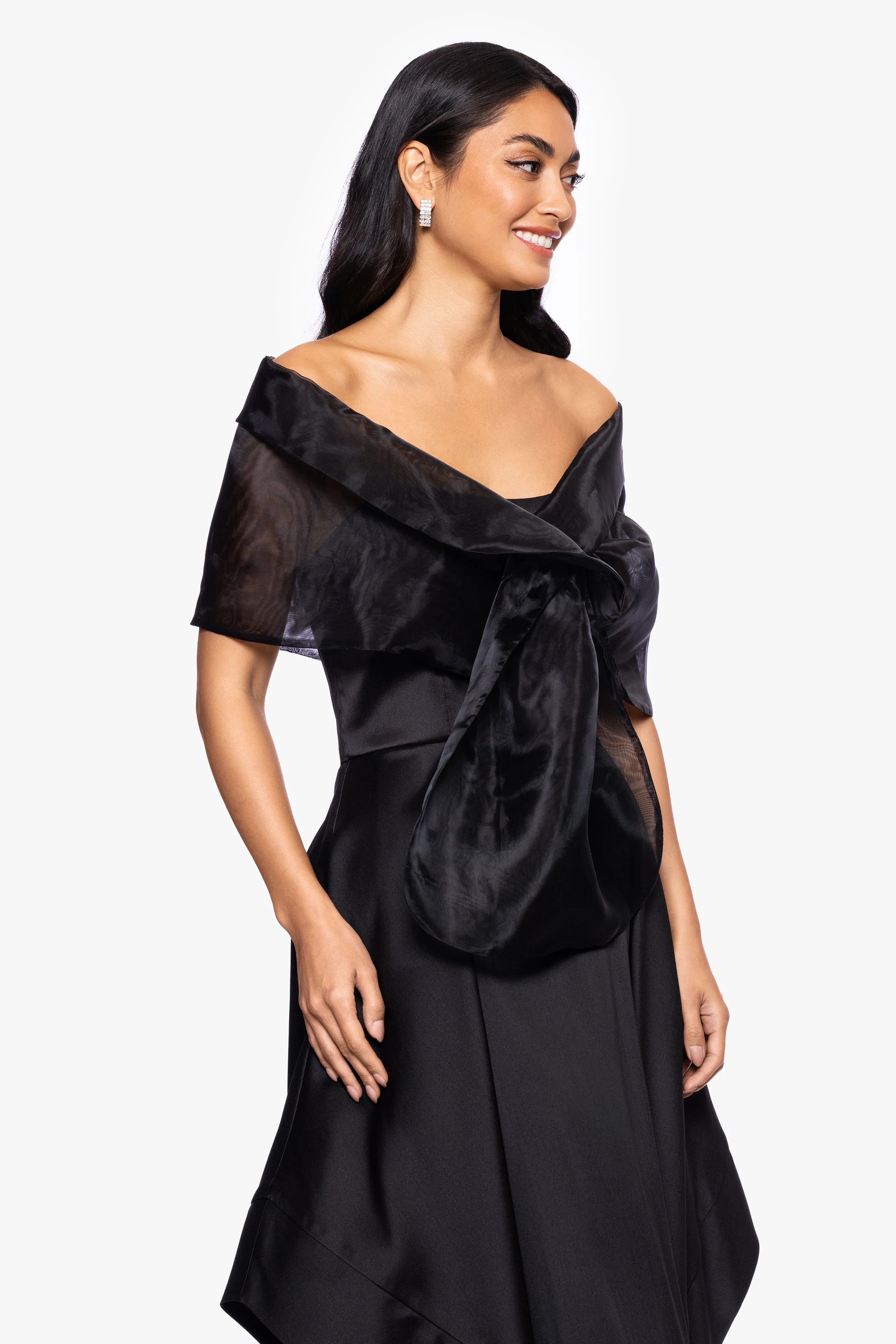 "Joan" Pull Through Organza Shawl Wrap - Image 4
