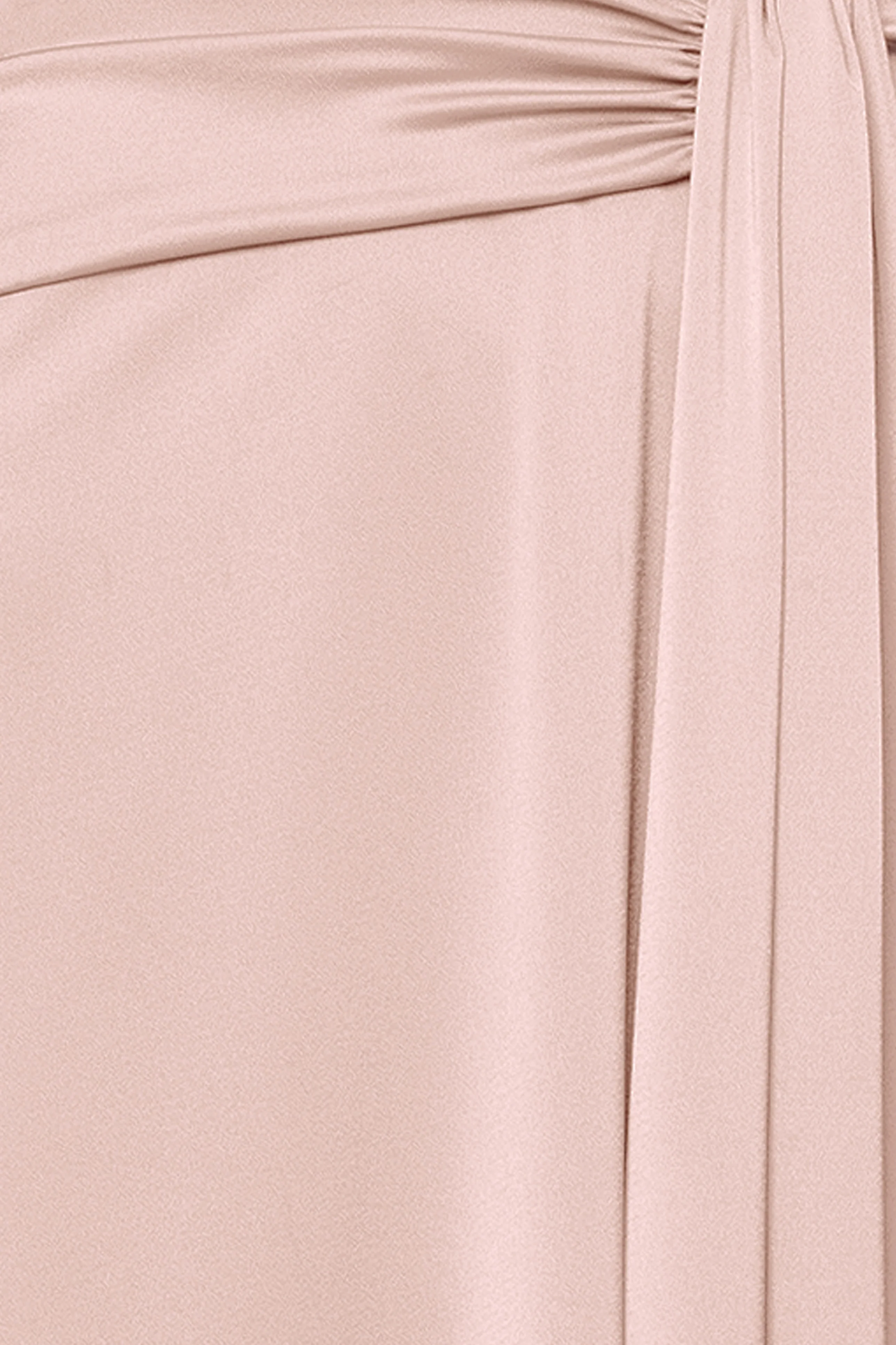 "May" Satin Draped Off the Shoulder Floor Length Dress - Image 5