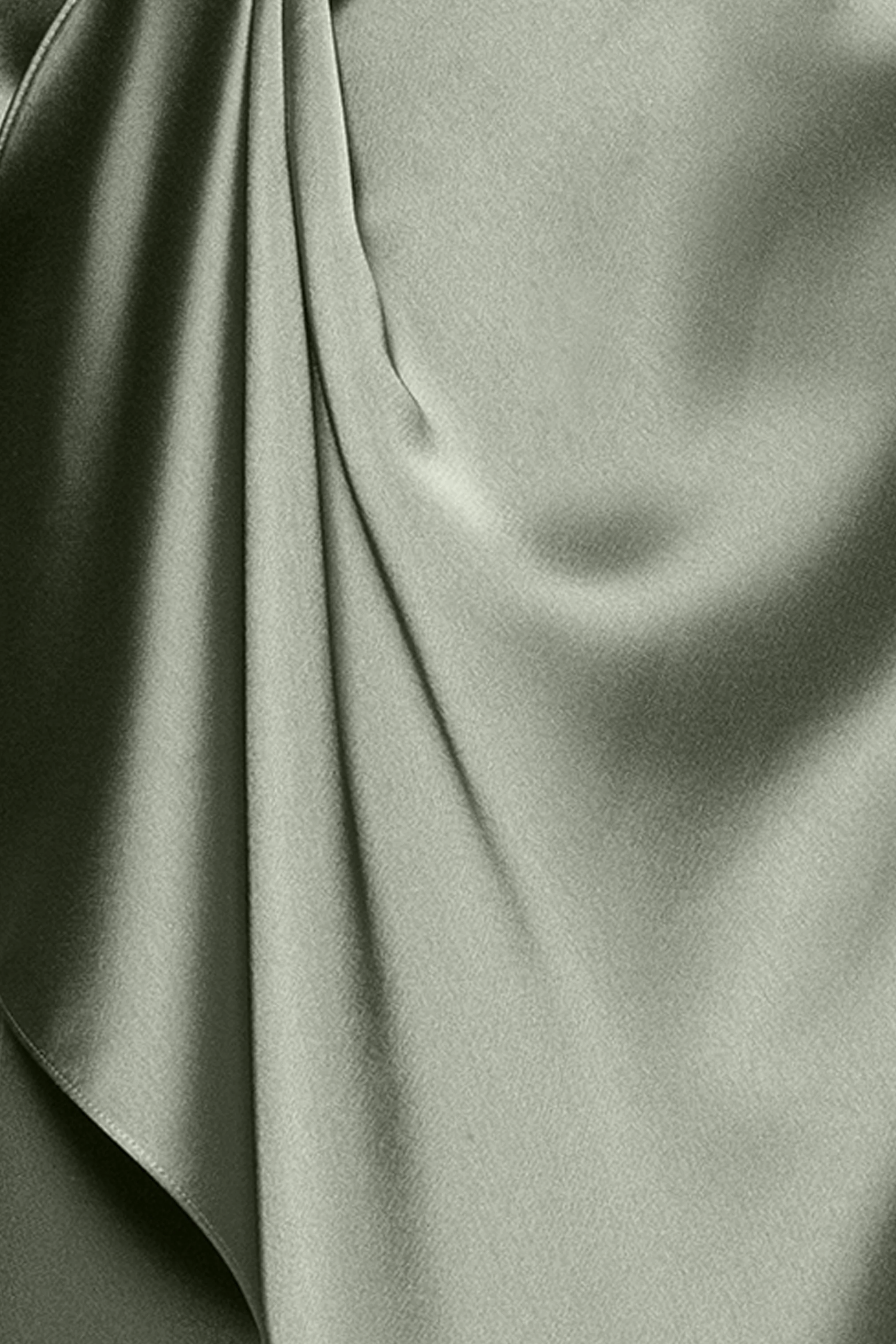 "Emery" Long Satin Long Sleeve Collared Dress - Image 21