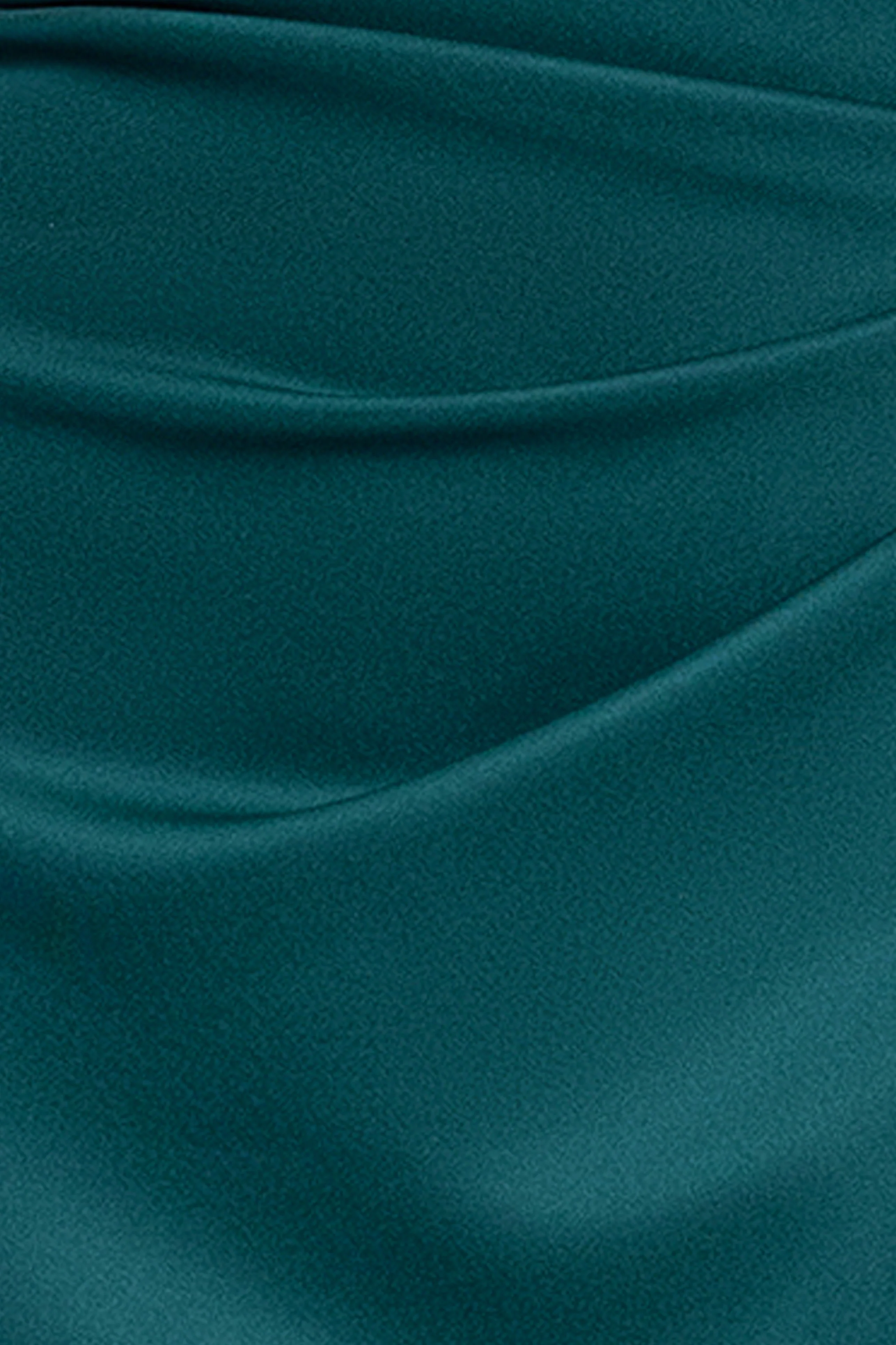 Petite "Pearl" Techno Scuba Off the Shoulder Ruffle Floor Length Dress - Image 9