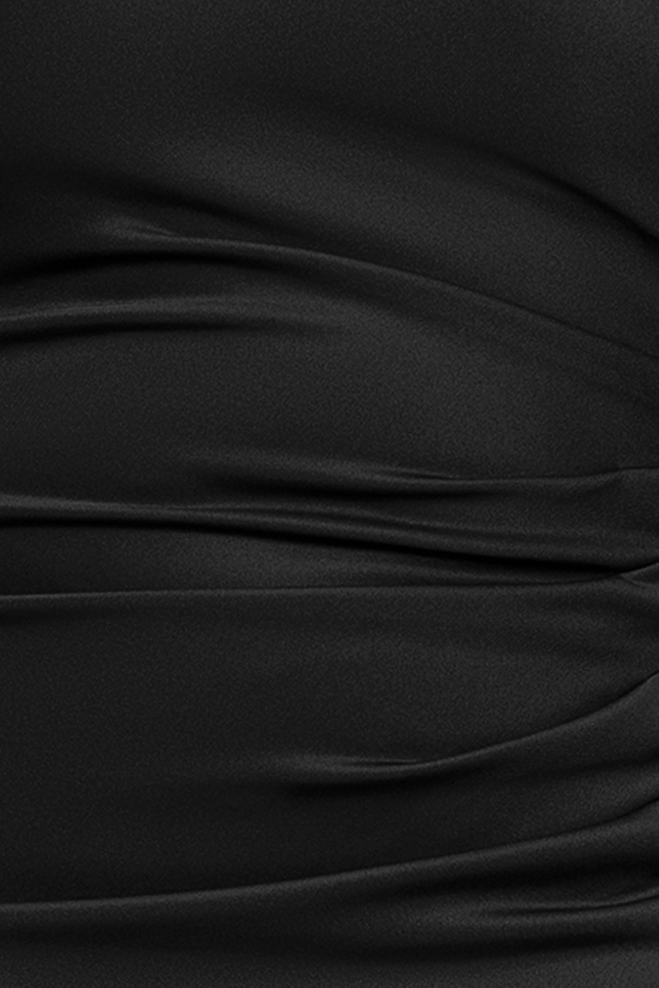 Plus "Whitney" Techno Scuba One Shoulder Off the Shoulder Floor Length Dress - Image 10