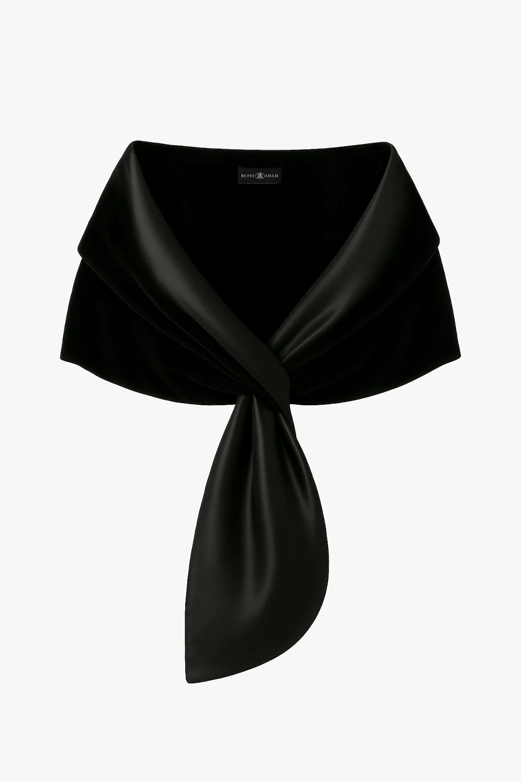"Rosemary" Velvet and Satin Pull Through Shawl Wrap