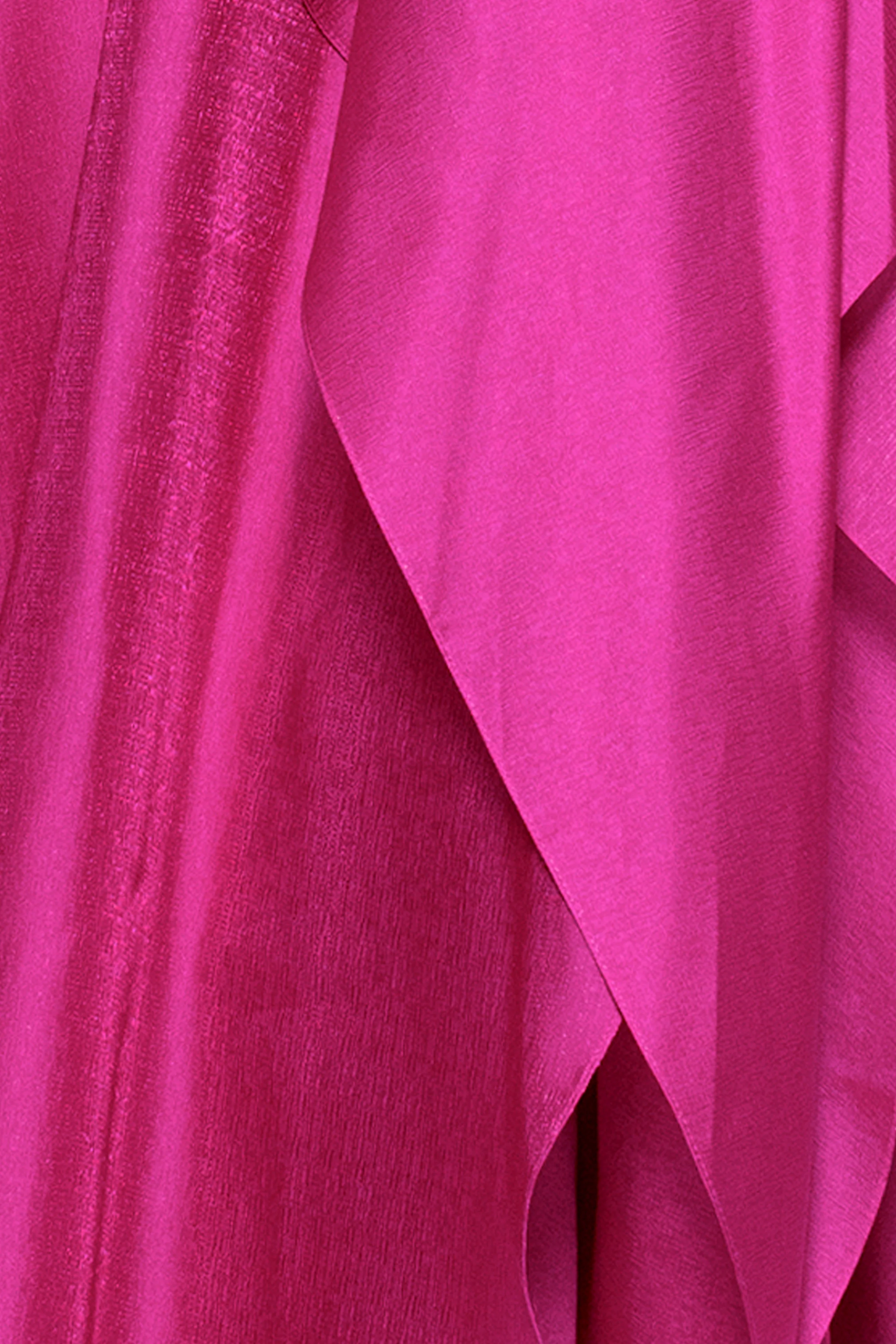 "Samantha" Organza One Shoulder Ruffle Floor Length Dress - Image 7
