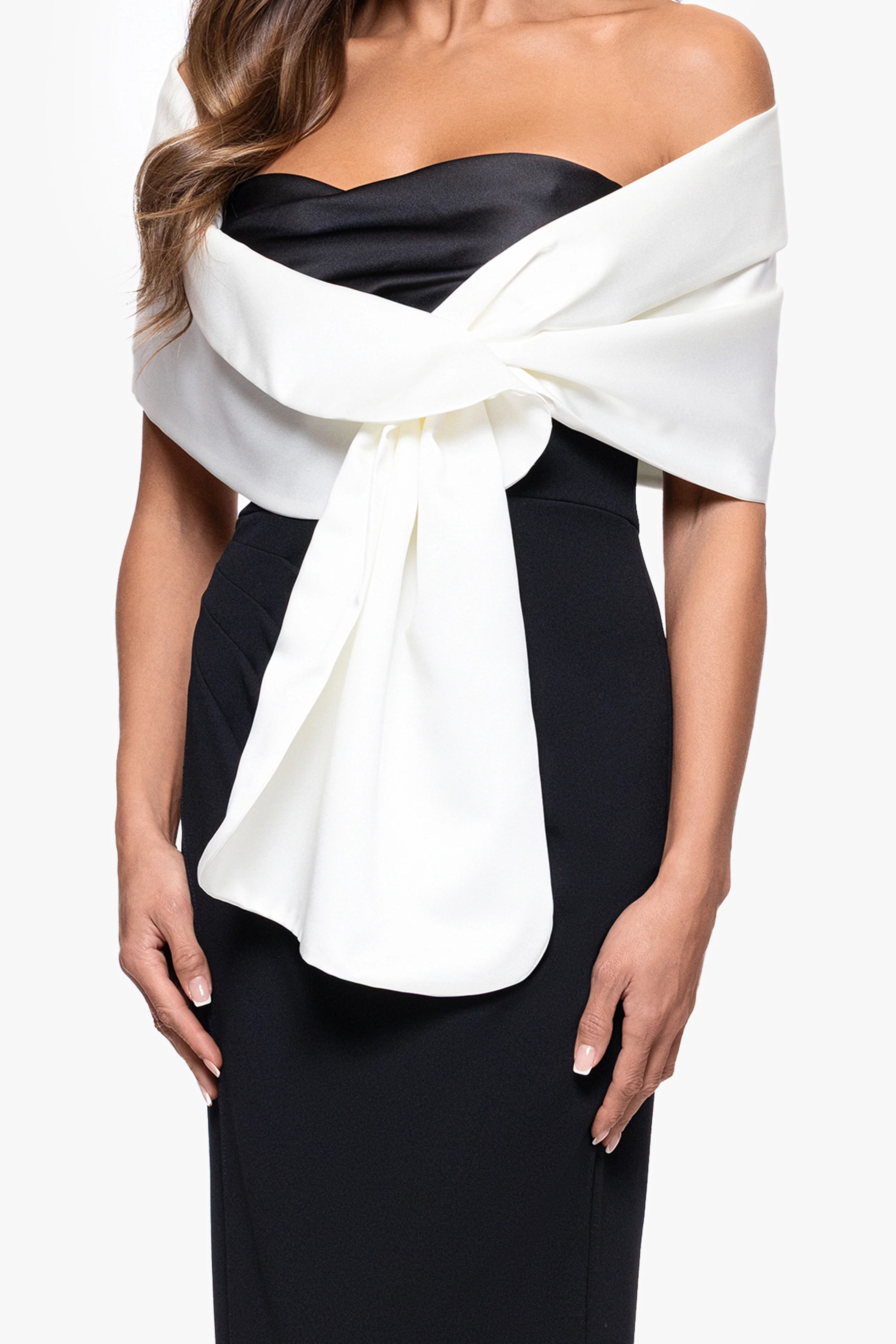 "Trixie" Satin Pull Through Shawl Wrap - Image 8